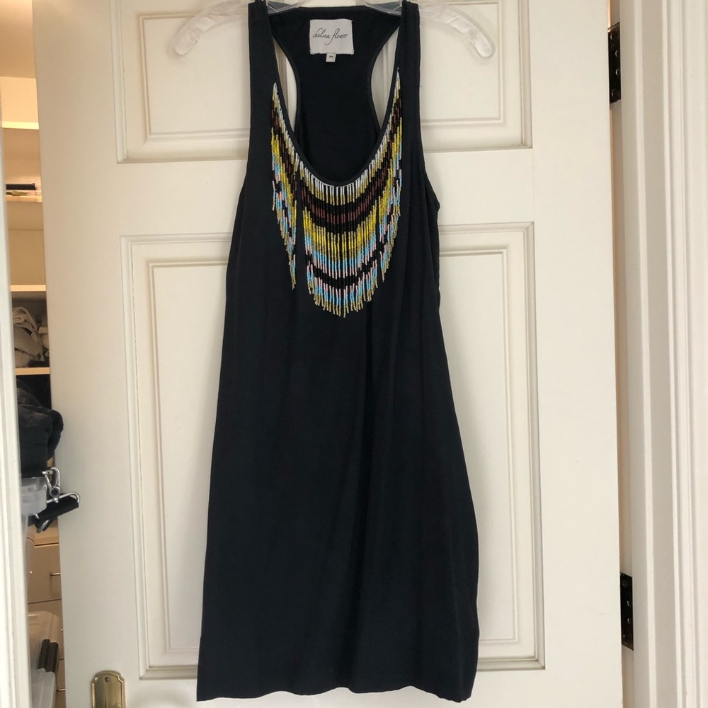 Chelsea Flower Dress with Beaded neckline